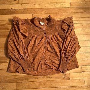 Topshop, terracotta blouse, size 14